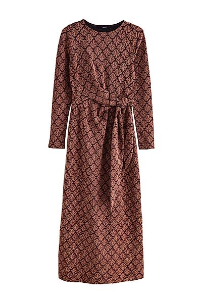 Next Midikleid Glitzerndes Midikleid mit Bindegürtel günstig online kaufen