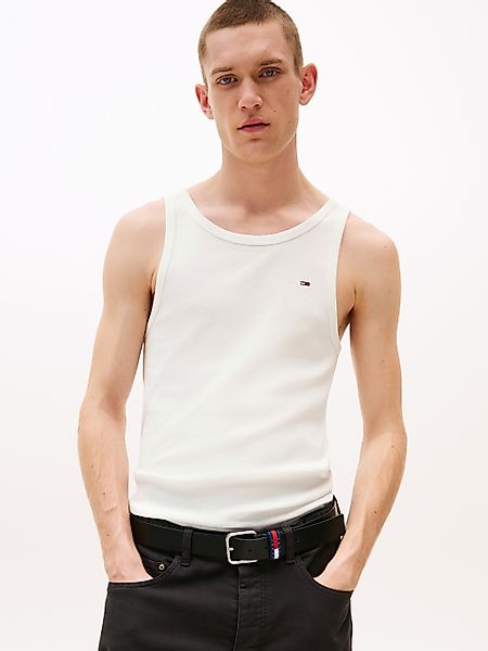 Tommy Jeans Tanktop "TJM XSLIM 3 PACK FLAG TANK EXT", Mit tiefem Rundhalsau günstig online kaufen