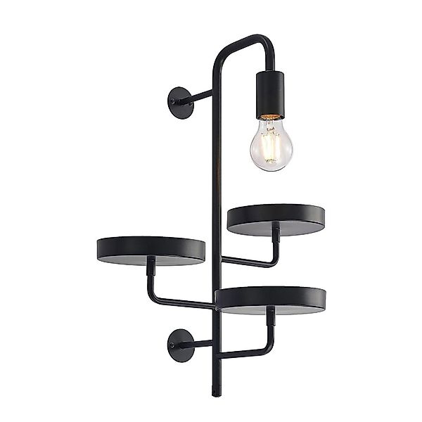 Lindby Wandleuchte Wandlampe Innen Hanjo 9627195 Modern in Schwarz aus Meta günstig online kaufen