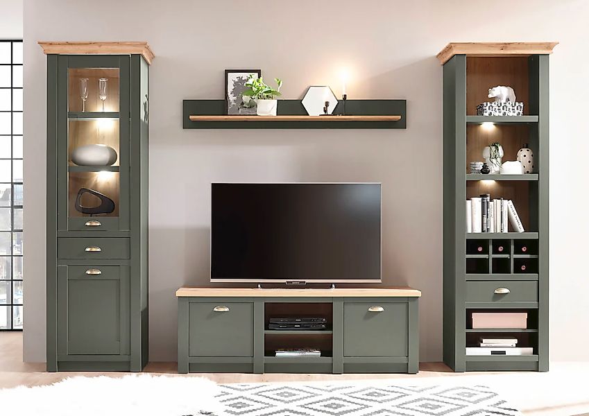 Home affaire Wohnwand "Cambridge" Set, 4 Stk. tlg. ohne Beleuchtung günstig online kaufen