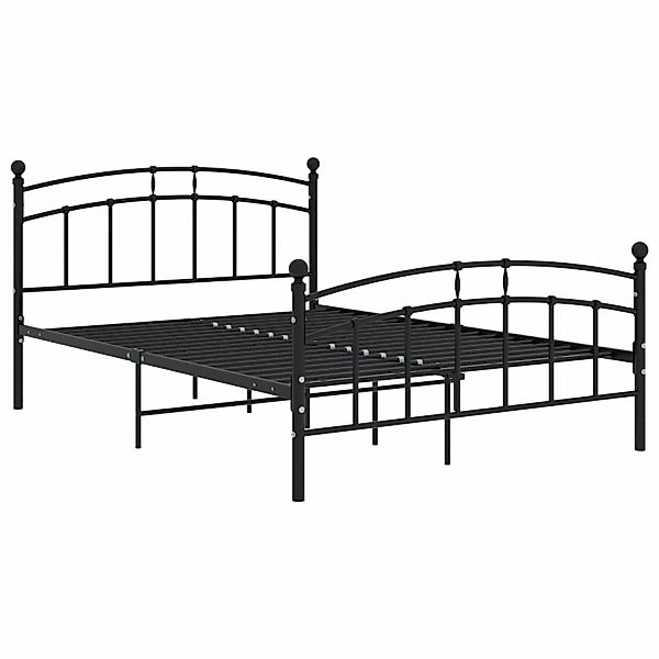 vidaXL Bettgestell, Bettrahmen Schwarz Metall 200x200 cm günstig online kaufen