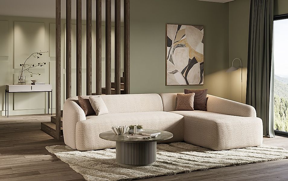 INOSIGN Ecksofa "Nergal, organisches Design, Breite 296cm, L-Form", Moderne günstig online kaufen