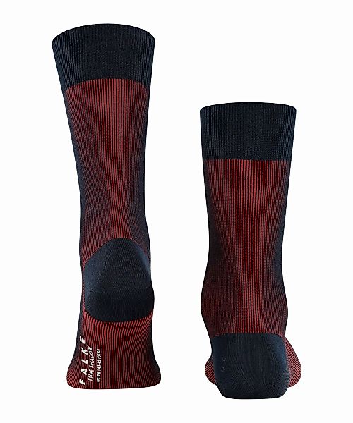 FALKE Fine Shadow Herren Socken, 45-46, Blau, Rippe, Baumwolle, 13141-63760 günstig online kaufen