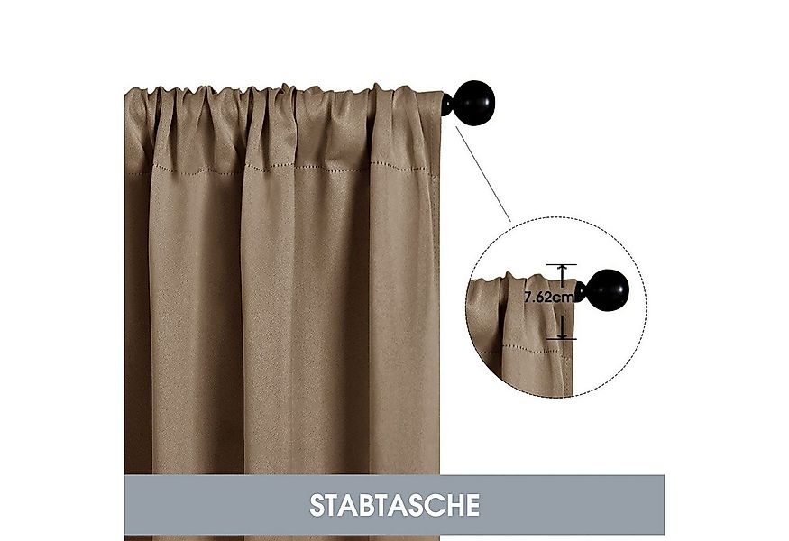 BYSURE Scheibengardine (2 St), Stangendurchzug, verdunkelnd, Bistrogardine günstig online kaufen