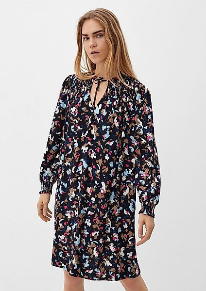 s.Oliver Minikleid Kleid Viskosekleid mit Smok-Details günstig online kaufen