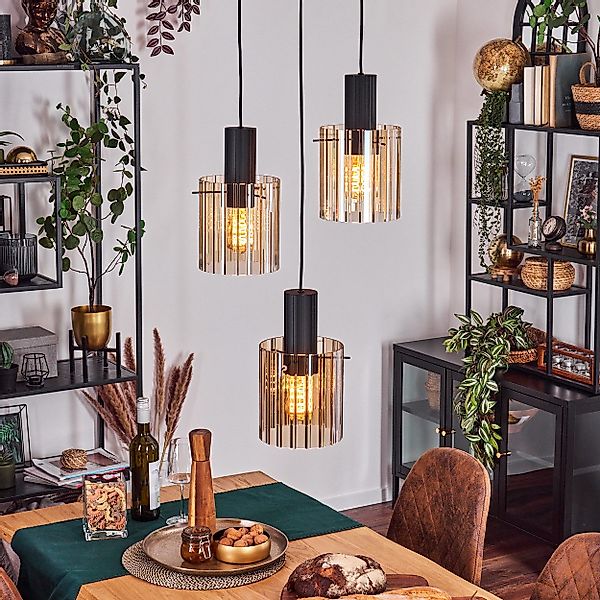 hofstein Hängeleuchte Hängelampe aus Metall/Glas in günstig online kaufen