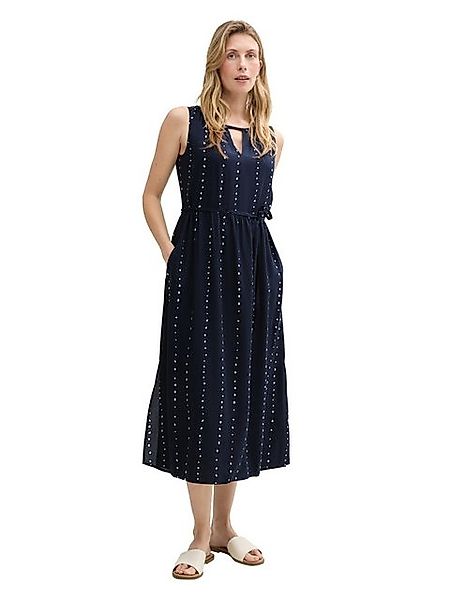 TOM TAILOR Druckkleid mit Punkten und ohne Ärmel günstig online kaufen