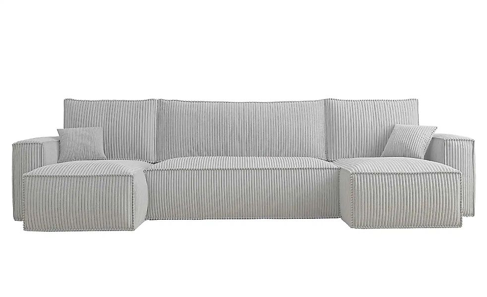 Wohnlandschaft mit Schlaffunktion Scarlo ¦ grau ¦ Maße (cm): B: 312 H: 83 P günstig online kaufen