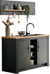 KOCHSTATION Pantryküche "KS-Westminster" Breite 130 cm, ohne E-Geräte günstig online kaufen