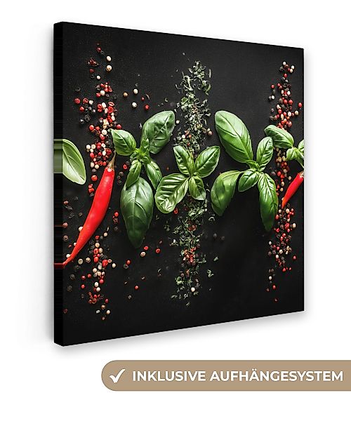 OneMillionCanvasses® Leinwandbild Chili - Basilikum - günstig online kaufen