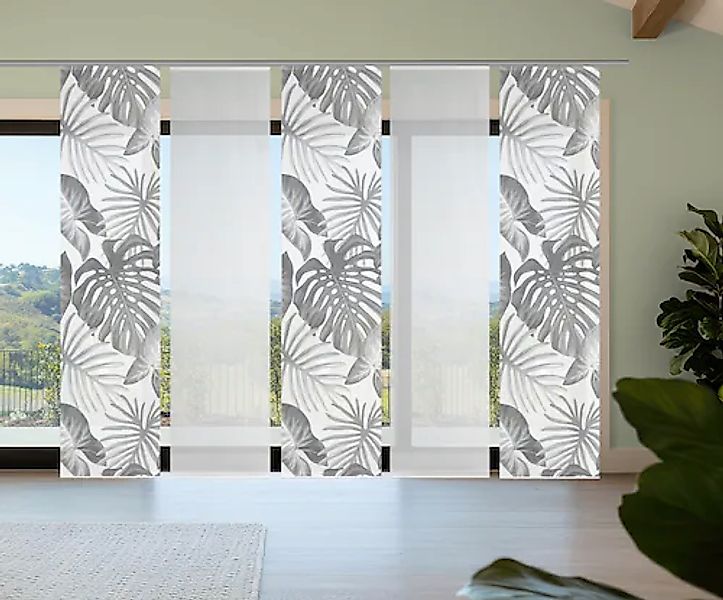 Vision S Schiebegardine »SANJA« Paneelwagen 5 Stk. tlg. Schiebevorhang,Bamb günstig online kaufen