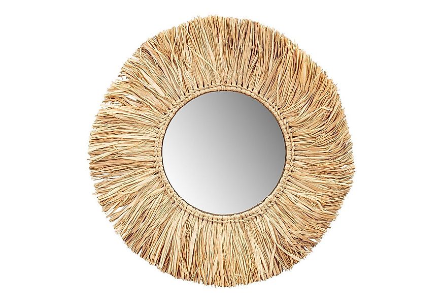 Levandeo® Dekoobjekt, Wandspiegel Seegras Ø 50cm Spiegel Rund Flurspiegel W günstig online kaufen