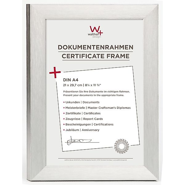 walther design Aluline Aluminium Bilderrahmen 21x29,7 cm Silber günstig online kaufen