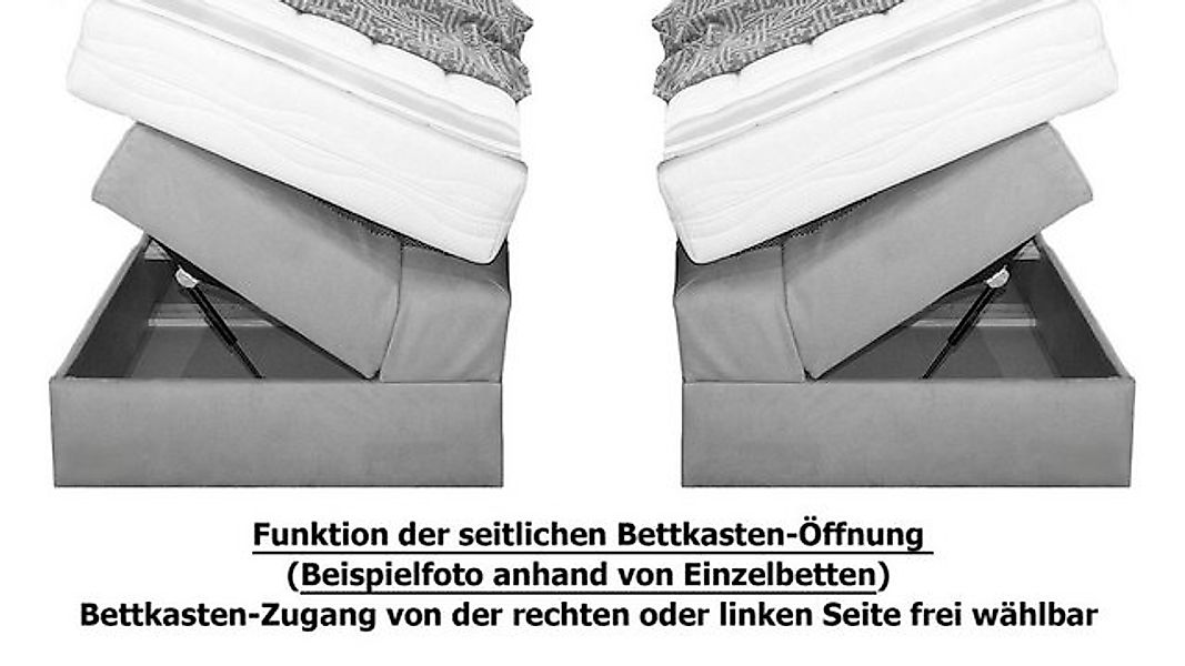 PAARA Boxspringbett Dubai mit Bettkasten Kopfteil Fußteil Stauraum, inkl. M günstig online kaufen