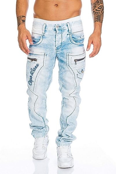 Cipo & Baxx Regular-fit-Jeans Herren Jeans BJ272 Hose mit stylischem Nahtde günstig online kaufen