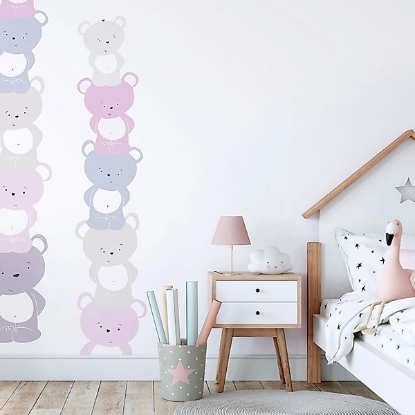 PROFHOME 381362-GU Kinder Tapete Tiermotiv Matt Rosa Grau Weiß 0,53 m x 10, günstig online kaufen