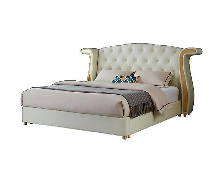 Xlmoebel Bett Luxuriöses Bettgestaltungs-Polster 180x200cm aus Leder für mo günstig online kaufen