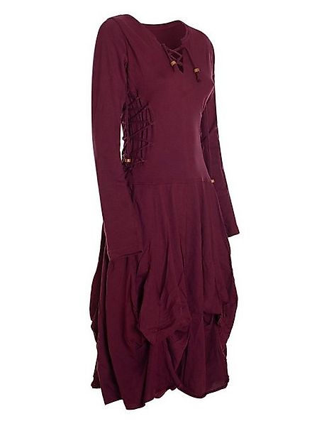 Vishes Midikleid Langes Langarm Bio Ballonkleid günstig online kaufen