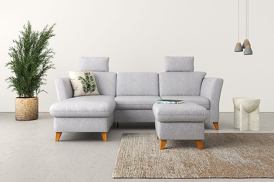Home affaire Ecksofa "Trelleborg L-Form", Federkern-Polsterung, wahlweise m günstig online kaufen