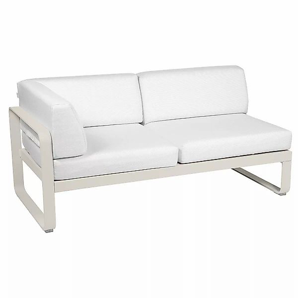 Bellevie Lounge Eck-Modul A5 Lehmgrau 81 Grauweiß 2-Sitzer links günstig online kaufen