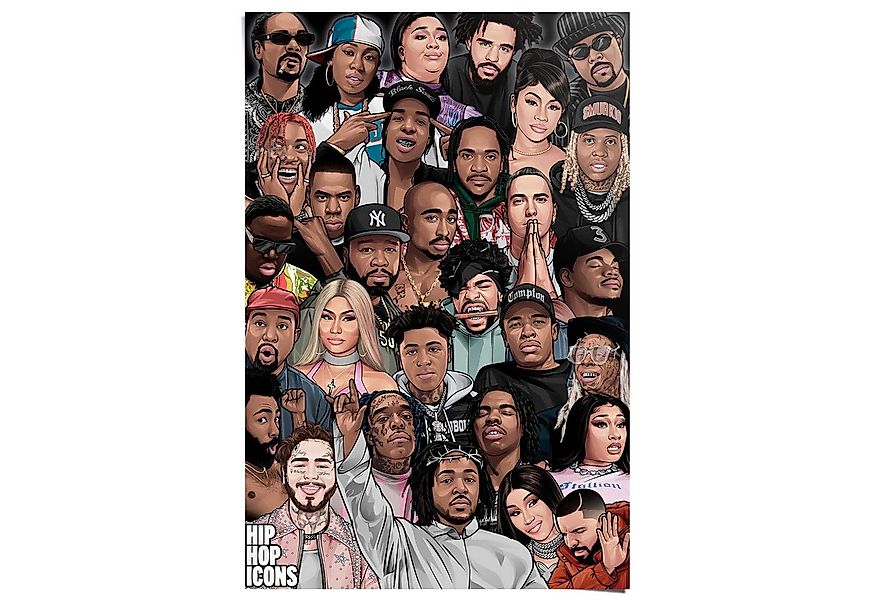 Reinders! Poster Hip Hop Icons, Teenager Zimmer - Mehrfarbig - 150 gr. Papi günstig online kaufen