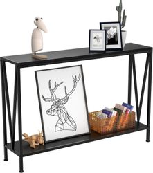 GarveeMore Konsolentisch,Beistelltisch,Holz und Metall Sofatisch mit günstig online kaufen