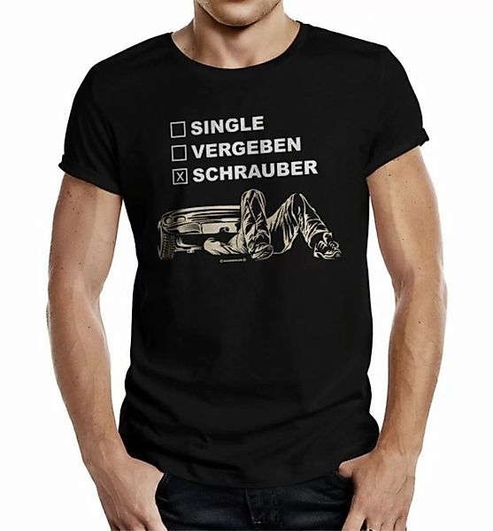 RAHMENLOS® T-Shirt Geschenk für Schrauber - Mein Beziehungsstatus günstig online kaufen