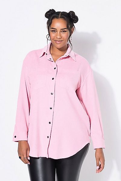 Studio Untold Hemdbluse Cord-Hemd Stretch oversized Hemdkragen Langarm günstig online kaufen