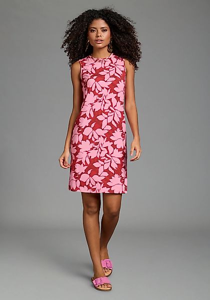 Laura Scott Sommerkleid mit geblümtem Design, aus Viskose und Elasthan, ärm günstig online kaufen