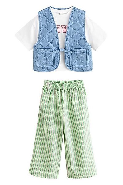 Next Shirt & Hose Steppweste, T-Shirt und Hose im Set (3-tlg) günstig online kaufen