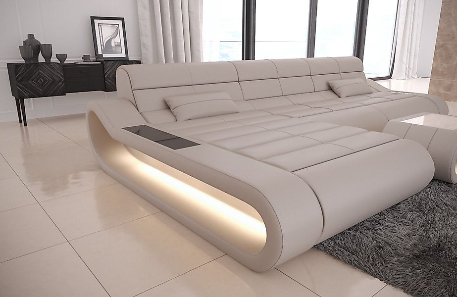 Sofa Dreams Ecksofa Ledercouch Ledersofa Concept L Form lang Sofa Leder, Co günstig online kaufen