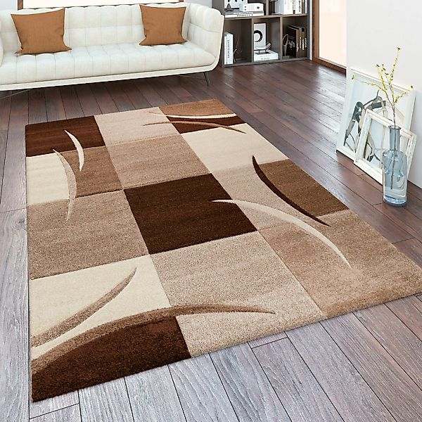 Paco Home Teppich "Diamond 665" rechteckig 17 mm Höhe Karo Muster, 3D-Desig günstig online kaufen