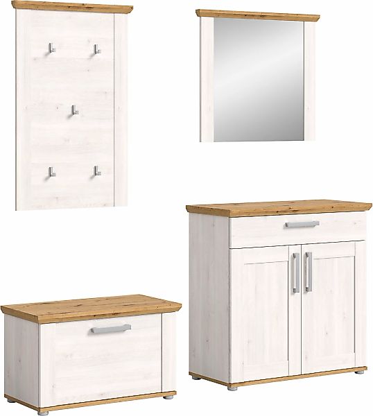 Home affaire Garderoben-Set "COSENZA, TOPSELLER, Breite ca. 190 cm, 4-teili günstig online kaufen