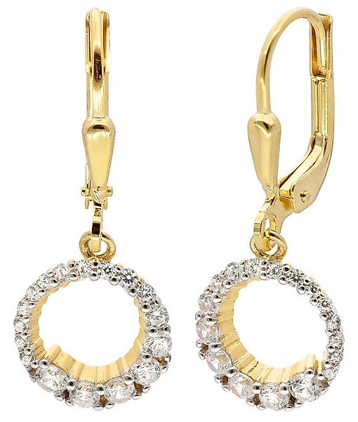 trendor Paar Ohrhänger Damen-Gold 333/8K Zirkonia günstig online kaufen