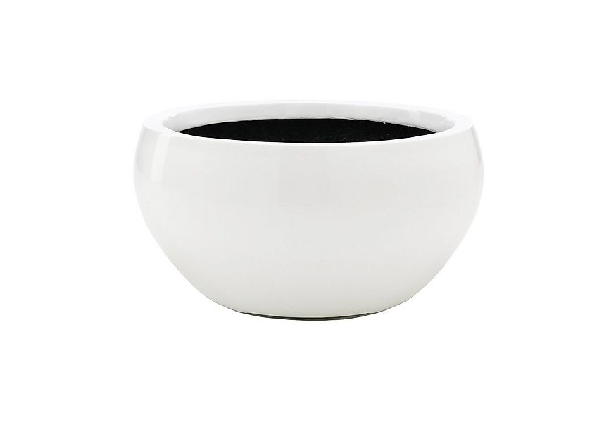 Flingora Pflanzschale Alodie, Fiberglas - Indoor & Outdoor - Weiß - Ø 40 cm günstig online kaufen