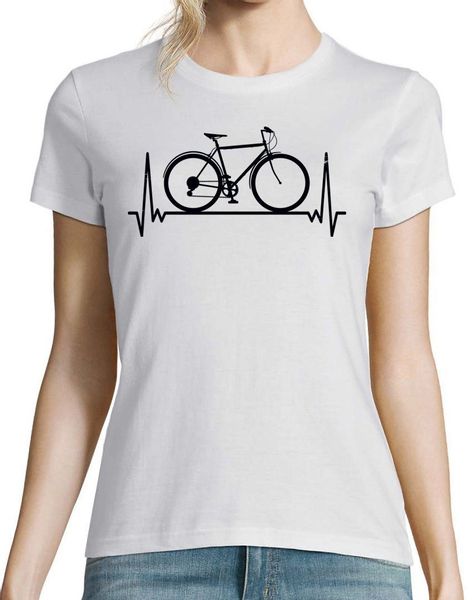 Youth Designz T-Shirt Heartbeat Fahrrad Damen günstig online kaufen