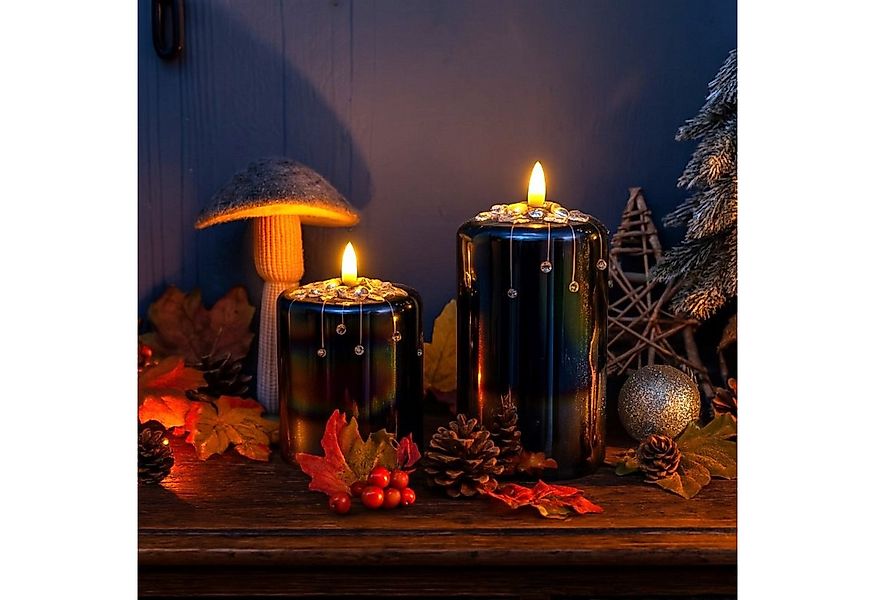 Online-Fuchs LED-Kerze 2er Set LED Kerzen aus Glas gefertigt mit 6-Stunden günstig online kaufen