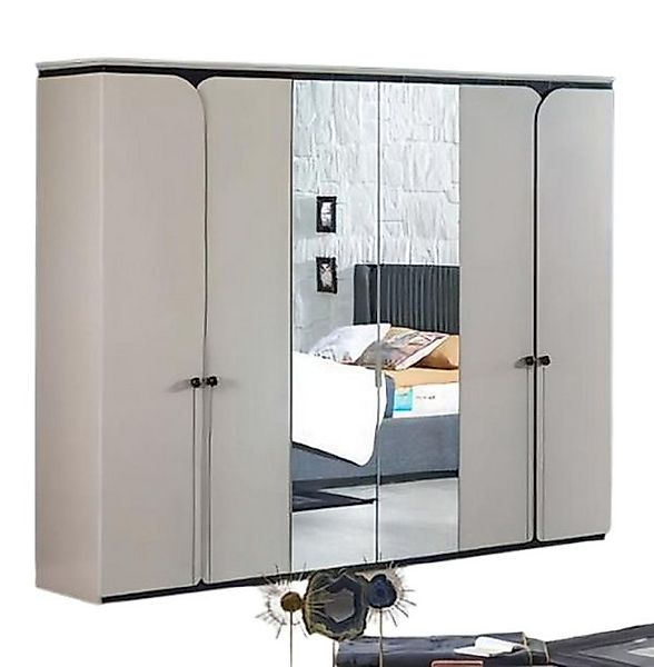 Xlmoebel Kleiderschrank Kleiderschrank mit Spiegeln - Schrank mit 6 Türen f günstig online kaufen