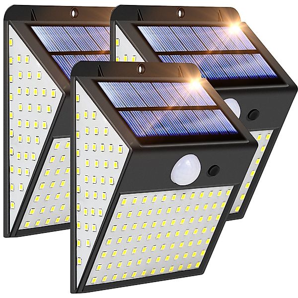 Rosnek LED Außen-Wandleuchte Solar, 300° Beleuchtungswinkel, günstig online kaufen