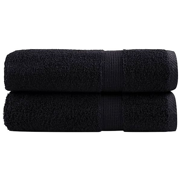 vidaXL Premium-Handtücher 2 Stk Schwarz 50x100 600g/m2 100% Baumwolle günstig online kaufen
