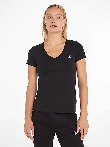 Calvin Klein Jeans V-Shirt CK EMBROIDERY STRETCH V-NECK (1-tlg) mit kleiner günstig online kaufen