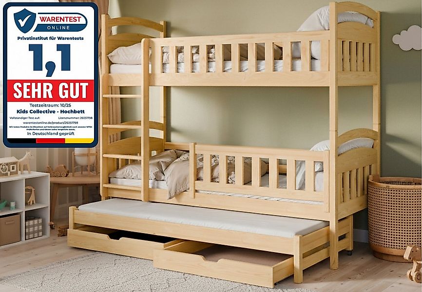 Kids Collective Etagenbett Hochbett Stockbett Kinderbett 90x200 cm mit Ausz günstig online kaufen