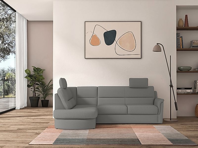 sit&more Ecksofa »Panini L-Form«, wahlweise mit Bettfunktion und Bettkasten günstig online kaufen