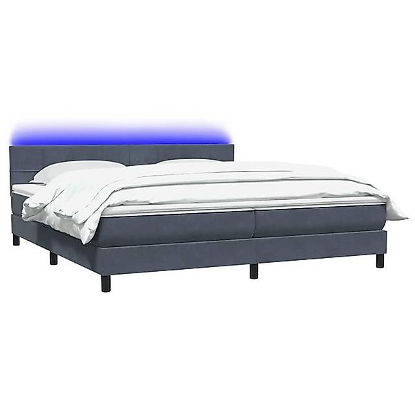 vidaXL Bett Boxspringbett mit Matratze Dunkelgrau 200x210 cm Samt günstig online kaufen