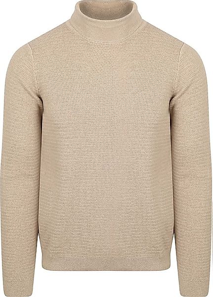 Suitable Rollkragenpullover Structure Melange Sand - Größe XXL günstig online kaufen