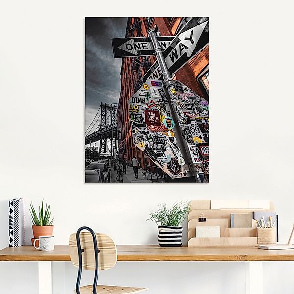Artland Glasbild »New York Street Fotografie«, Amerika, (1 St.), in verschi günstig online kaufen