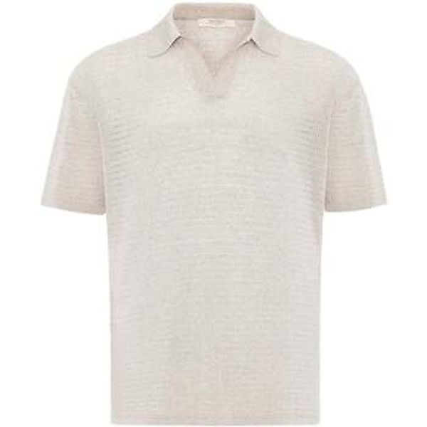 Antioch  T-Shirts & Poloshirts Luciano Turndown Collar Linen Blend Knitted günstig online kaufen