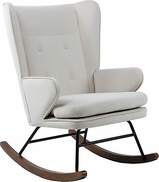 Kayoom Schaukelstuhl "Melorie 125, Metallgestell mit Kufen aus Holz" () 1 S günstig online kaufen