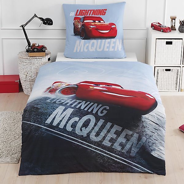 MTOnlinehandel Bettwäsche Cars 135x200 + 80x80 günstig online kaufen