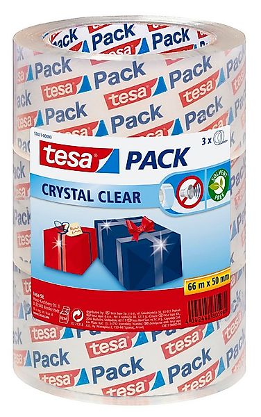 tesa Klebeband tesapack Packband (Spar-Set, 3-St., 3 Rollen tesapack® cryst günstig online kaufen